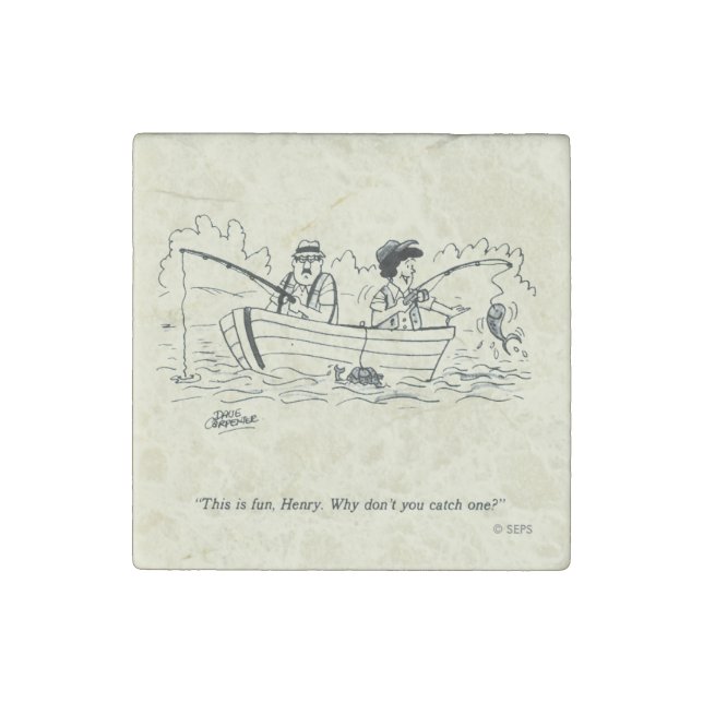 Fishing Trip Stone Magnet (Front)