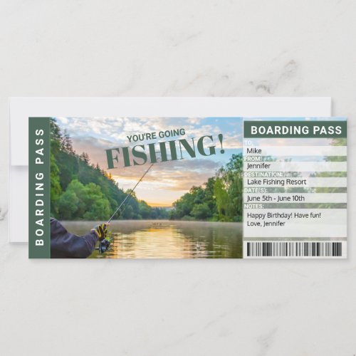 Fishing Trip Surprise Reveal Gift Certificate