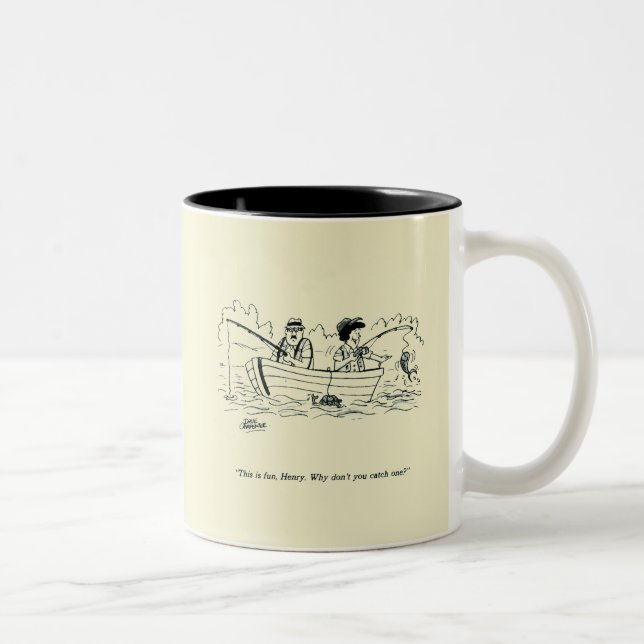 Fishing Trip Two-Tone Coffee Mug (Right)
