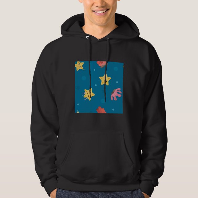 Fishing Tube Sponge Vector Pattern  Hoodie (Front)