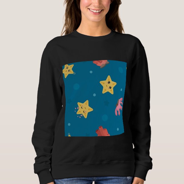 Fishing Tube Sponge Vector Pattern  Sweatshirt (Front)