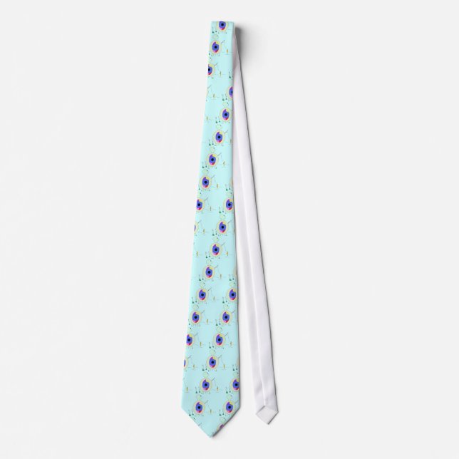 Fishing Turtle Tie (blue) (Front)