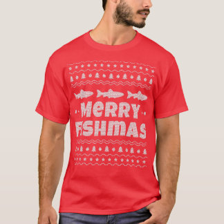 Fishing Ugly Christmas Fishing T-Shirt
