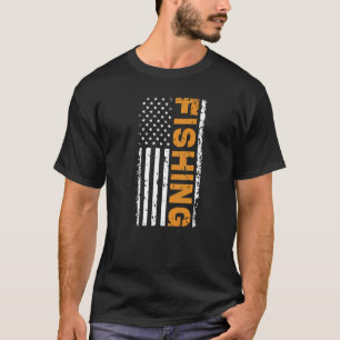 Fishing USA American Flag Fishing T-Shirt