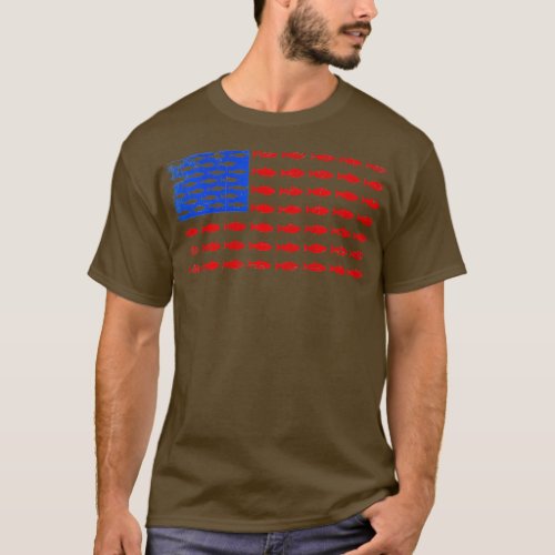 Fishing USA flag T_Shirt
