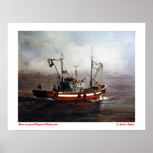 Fishing vesselFishing boatFishing boat Poster