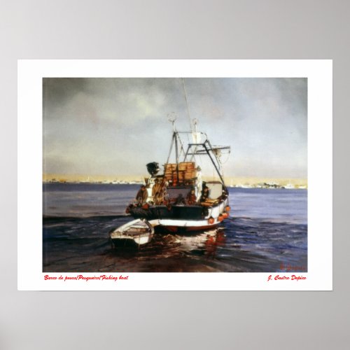 Fishing vesselFishing boatFishing boat Poster