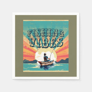 Fishing Vibes Outdoor Adventures Napkins
