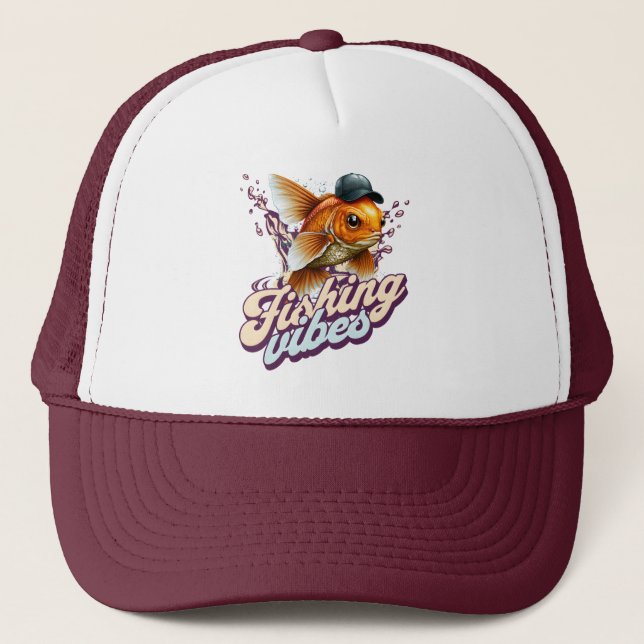 Fishing Vibes Trucker Hat (Front)