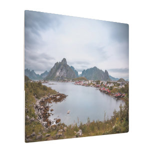 Fishing Village Lofoten Metal Print