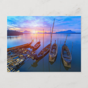Fishing Village Sunrise Thailand Postcard