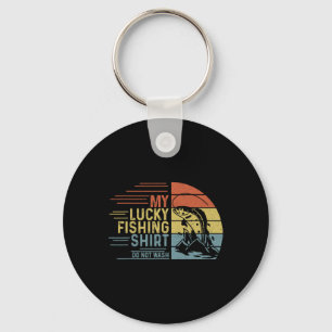 Fishing Vintage Retro My Lucky Fishing Shirt Do No Keychain
