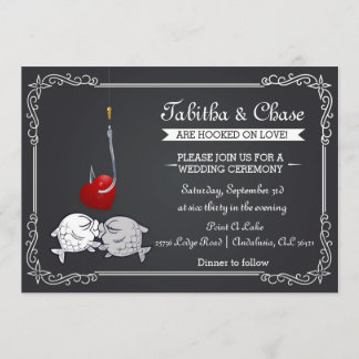 Fishing Wedding Invitation - Kissing Fish