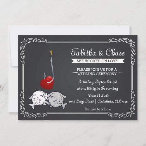 Fishing Wedding Invitation _ Kissing Fish