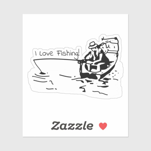 Fishing Week - I Love Fishing! Sticker (Sheet)