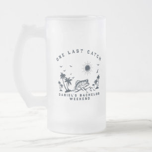 Fishing Weekend Trip Funny Bachelor Party Frosted Glass Beer Mug