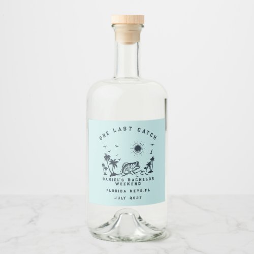 Fishing Weekend Trip Funny Bachelor Party Liquor Bottle Label