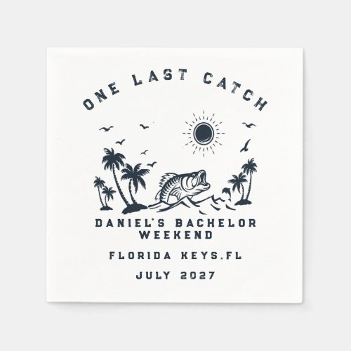 Fishing Weekend Trip Funny Bachelor Party  Napkins