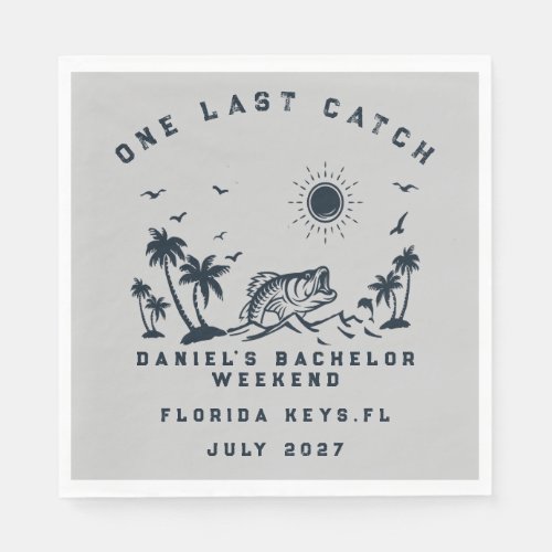 Fishing Weekend Trip Funny Bachelor Party  Napkins