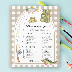 Fishing - What's in your purse baby shower game