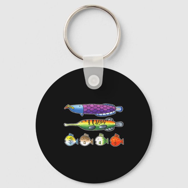 Fishing Wii Srts Fish Species  Keychain (Front)