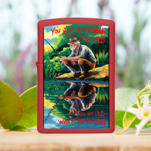 Fishing With Age Zippo Lighter