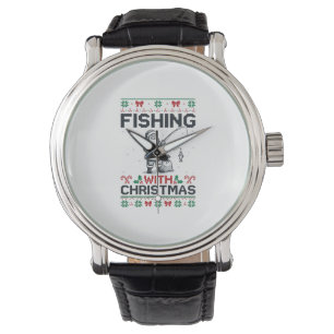 Fishing With Christmas Santa Holiday Watch