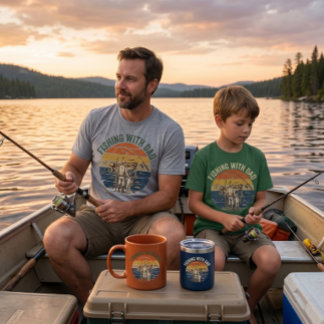 Fishing with dad vintage,retro design T-Shirt