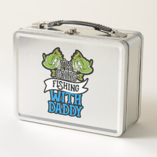 Fishing With Daddy Angling Kids Gift Metal Lunch Box