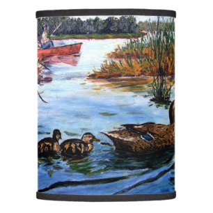 FISHING WITH DUCKS LAMP SHADE