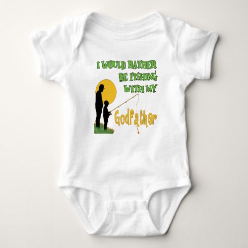 Fishing With Godfather Baby Bodysuit