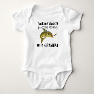 Fishing with Grandpa Baby Jersey Bodysuit