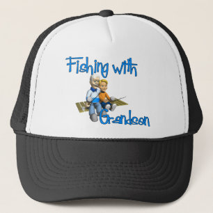 Fishing with Grandson Fishing Shirt Trucker Hat