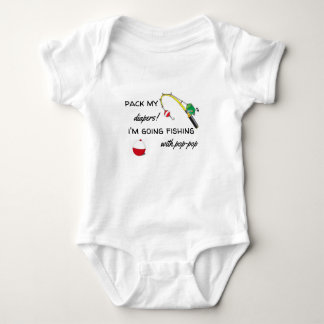 fishing with pop-pop baby bodysuit