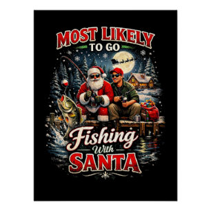 Fishing with Santa Poster