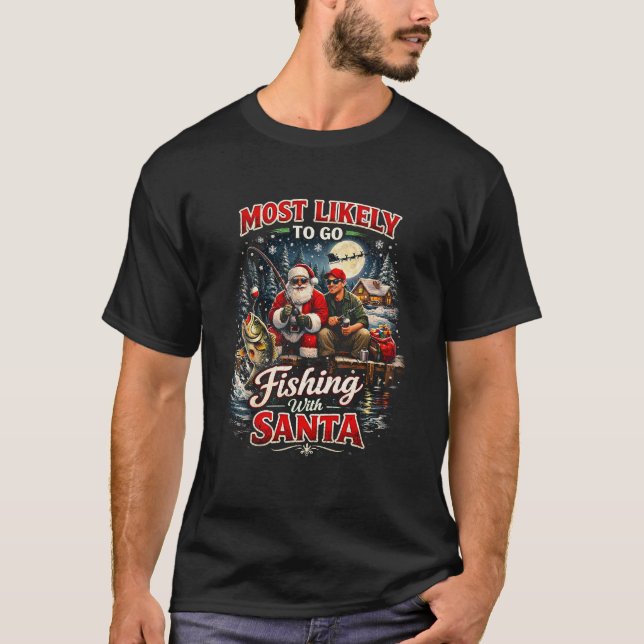 Fishing with Santa T-Shirt (Front)