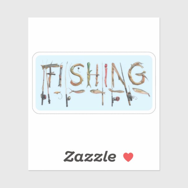 Fishing Word Sticker (Sheet)