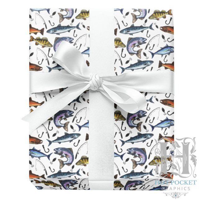 Fishing Wrapping Paper (Creator Uploaded)