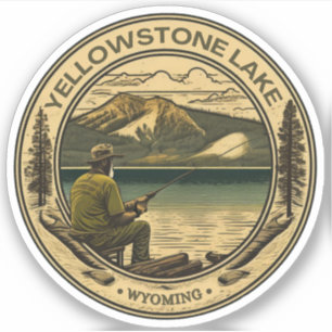 Fishing yellowstone lake wisconsin sticker