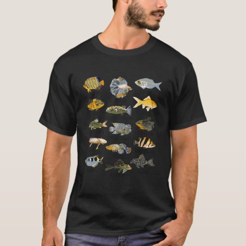 Fishkeeping Fish Species Biology Types Of Aquarium T_Shirt