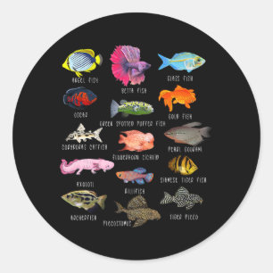 Fishkeeping Fish Species Biology Types Of Classic Round Sticker