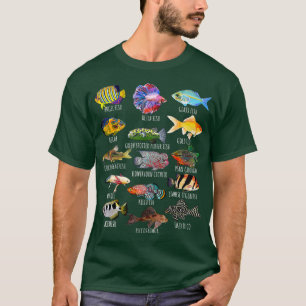 Fishkeeping Fish Species Biology ypes Of Aquarium T-Shirt