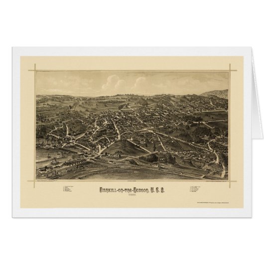 Fishkill, NY Panoramic Map - 1886 Cards (Front Horizontal)