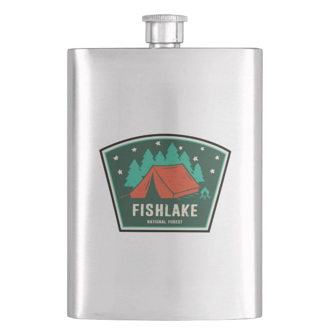 Fishlake National Forest Camping Flask (Front)