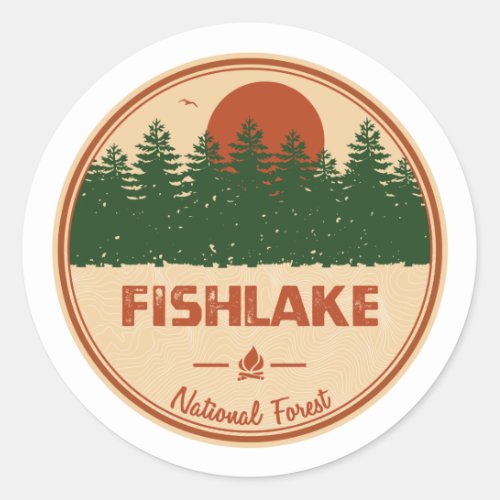 Fishlake National Forest Classic Round Sticker