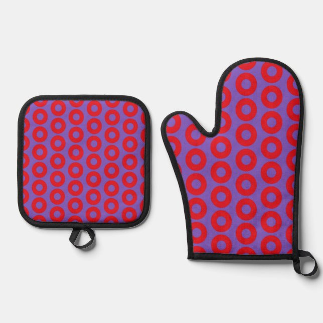 Fishman Donut Oven Mitt & Pot Holder Set (Front)