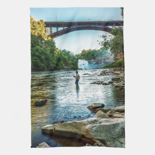 Fishman of the Genesee Towel (Vertical)