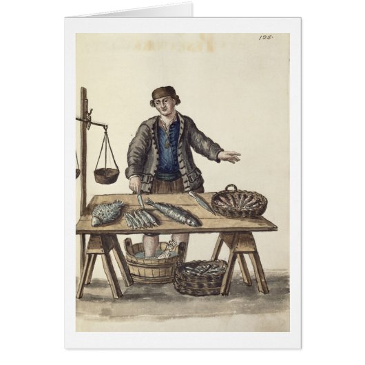 Fishmonger, Venetian (manuscript) Cards (Front)