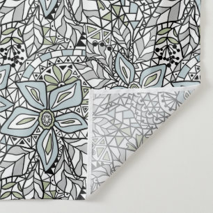 Fishnet lace floral pattern white pink black tapestry