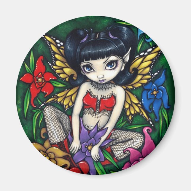 "Fishnets and Flowers" Magnet (Front)